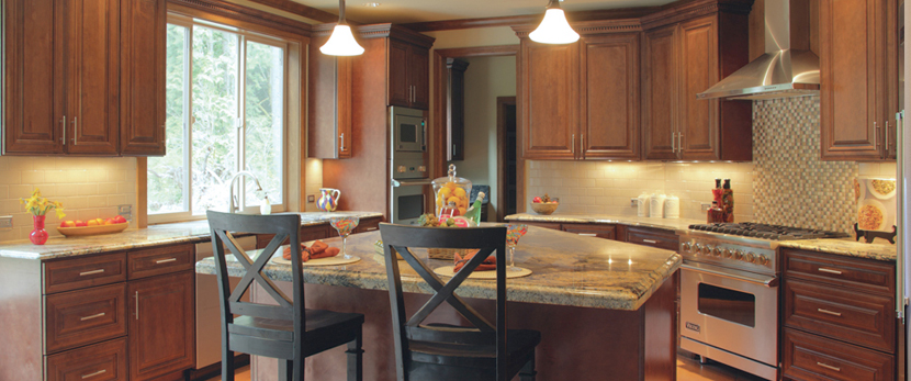 Alder Wood With Autumn Harvest Stain With Ebony Glaze Finish